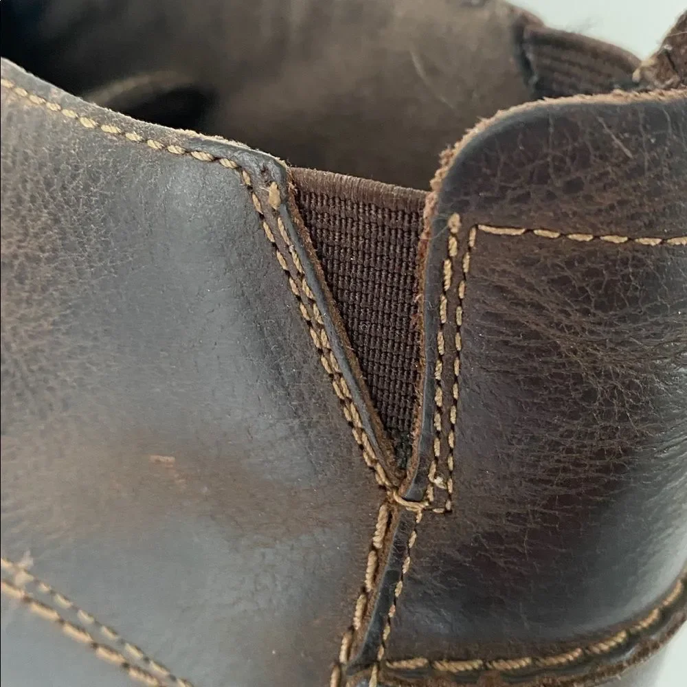 Clarks Women's Dark Brown Chukka Boots Sz 10 Cottage Boho